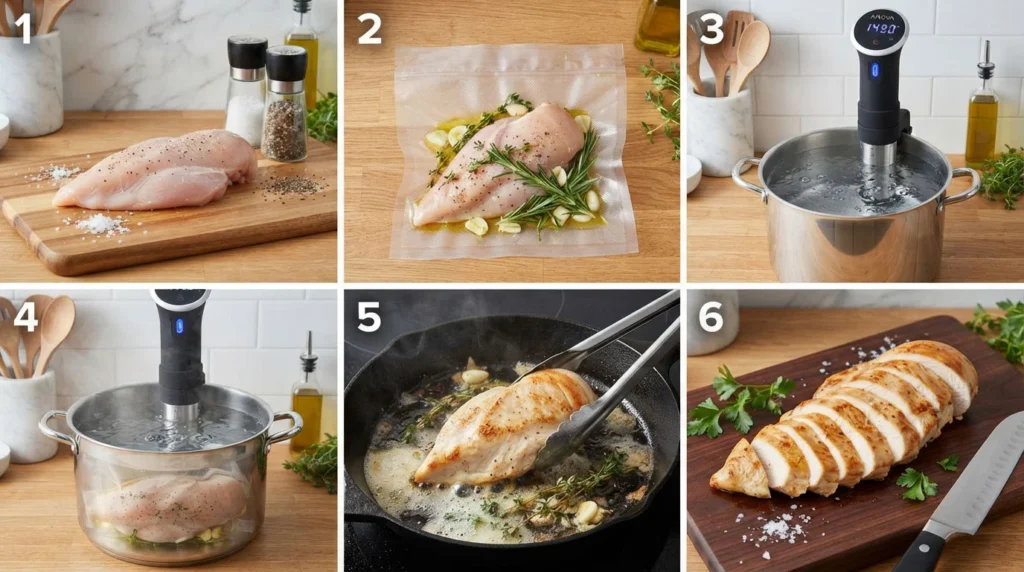 Step-by-step-guide-showing-how-to-prepare_-sous-vide_-sear_-and-slice-chicken-breast