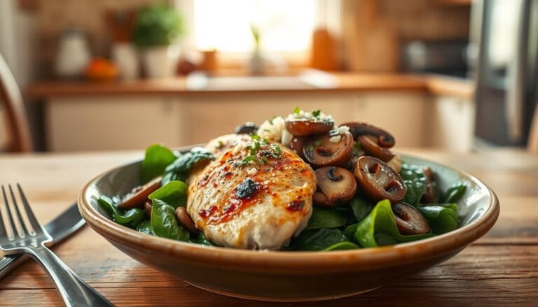 chicken spinach mushroom recipe