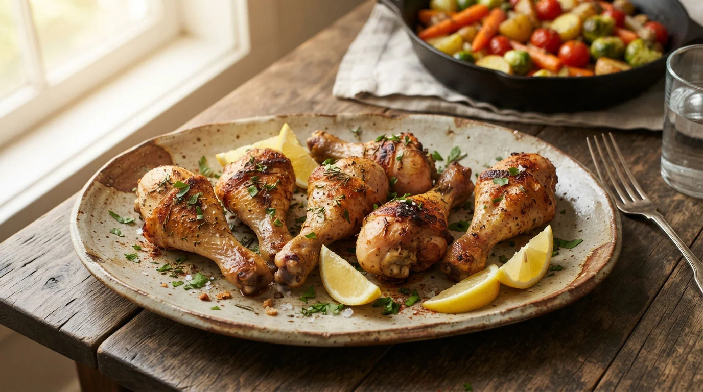 Crispy-chicken-legs-in-oven-until-golden-and-juicy